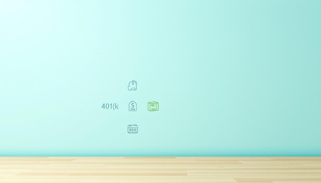 A neatly organized set of investment account types, rendered in a clean, minimalist style. The foreground features distinct icons or illustrations representing common account types such as 401(k), IRA, brokerage, and savings. The middle ground showcases these accounts in a grid-like arrangement, allowing for easy visual comparison. The background is a simple, calming gradient that provides a sense of depth and focus. Subtle lighting from the top left casts a soft, professional glow across the scene. The overall composition conveys a sense of clarity, organization, and financial sophistication suitable for a beginner's investment guide.